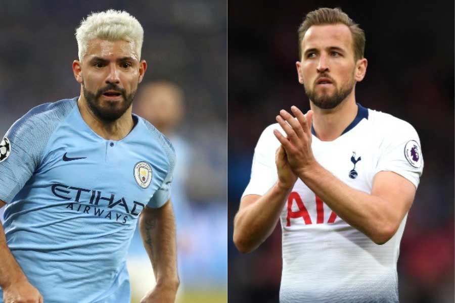 偉大な記録に手が届きそうな選手として、アグエロとケインがピックアップされている【写真：Getty Images】