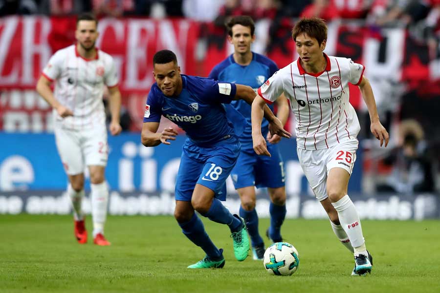 今季期限付き移籍したデュッセルドルフでは1部昇格に貢献した【写真:Getty Images】