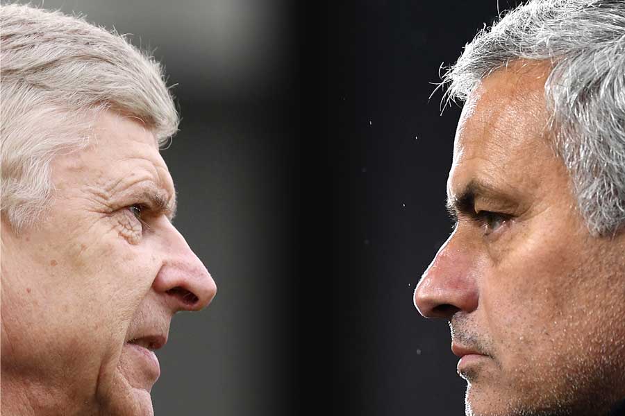 ベンゲル氏とモウリーニョ氏のやり取りが話題になっている【写真：Getty Images】