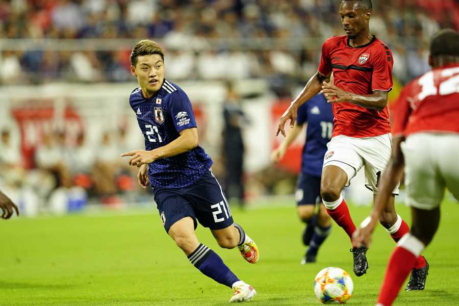 日本代表MF堂安は前半の無得点を悔やんだ【写真:Yukihito Taguchi】