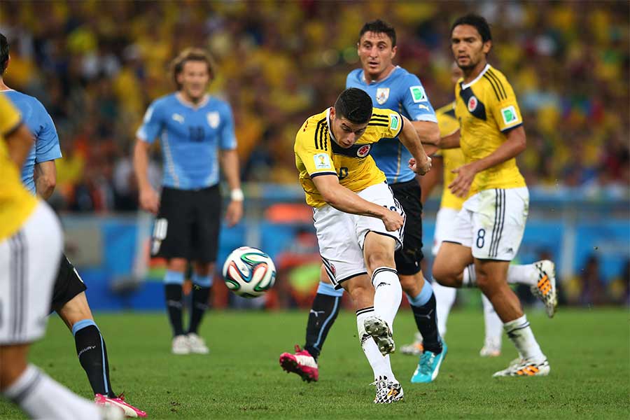 ブラジルW杯で生まれたハメスの一撃に再脚光【写真：Getty Images】