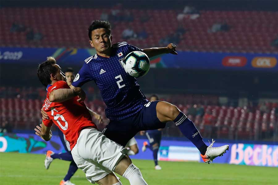 チリ戦でA代表デビューを飾った杉岡【写真:AP】