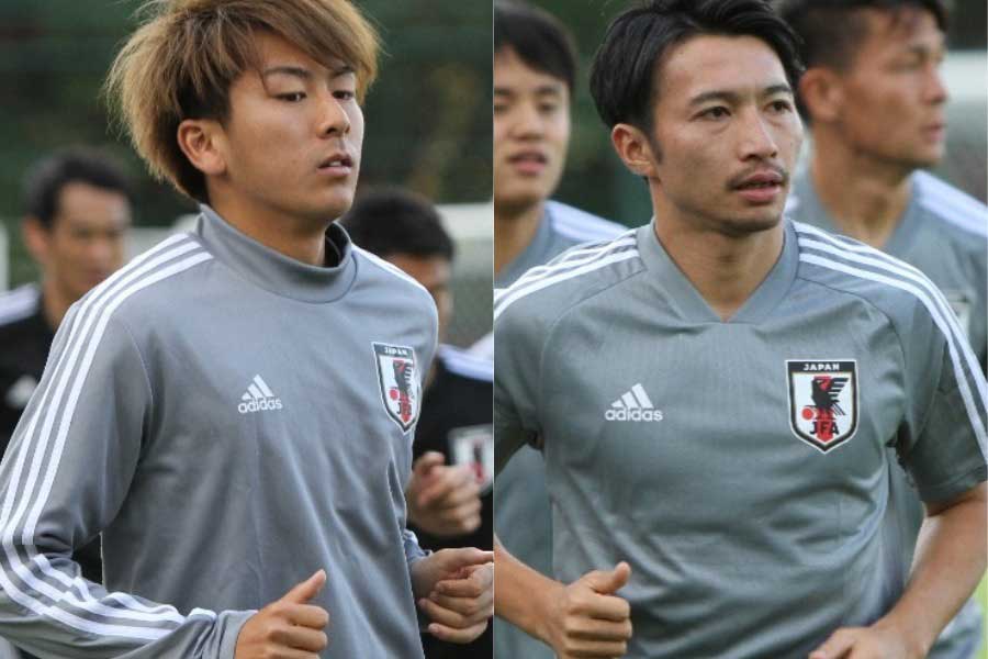 MF松本泰志、MF柴崎岳【写真：Football ZONE web】