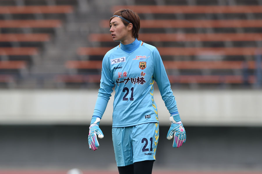 INAC神戸レオネッサのGKスタンボー華【写真：井上智博】