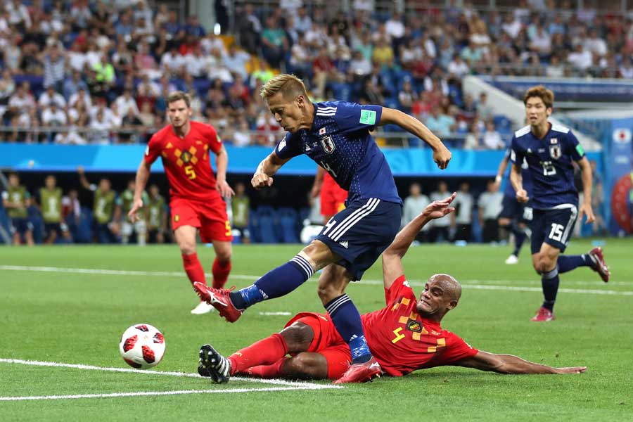 ベルギー相手の日本の奮闘に、FIFA公式ツイッターに敗退を惜しむ声が届いた【写真：Getty Images】