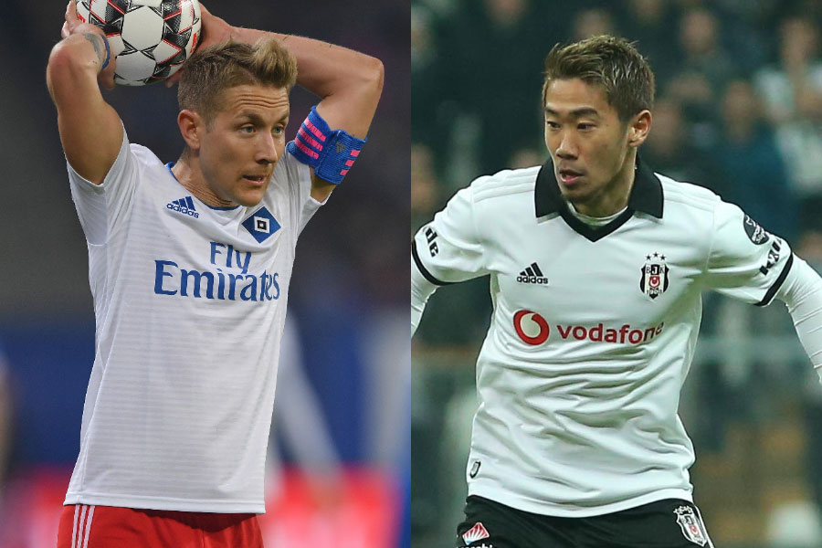 （左から）MFホルトビー、MF香川【写真：Getty Images＆(C)BesiktasJK】