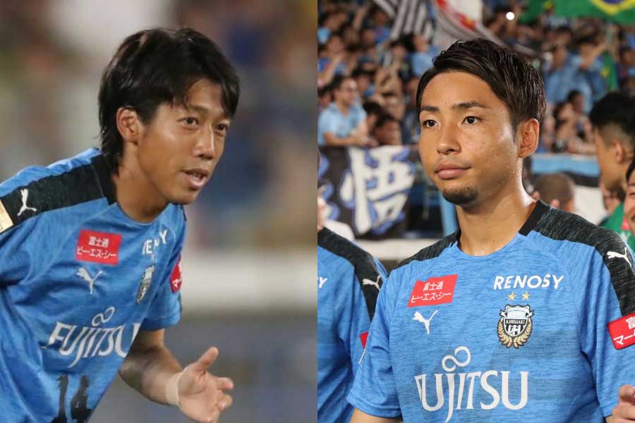 MF中村(左)とFW小林(右)がチェルシー戦を振り返った【写真:高橋学】