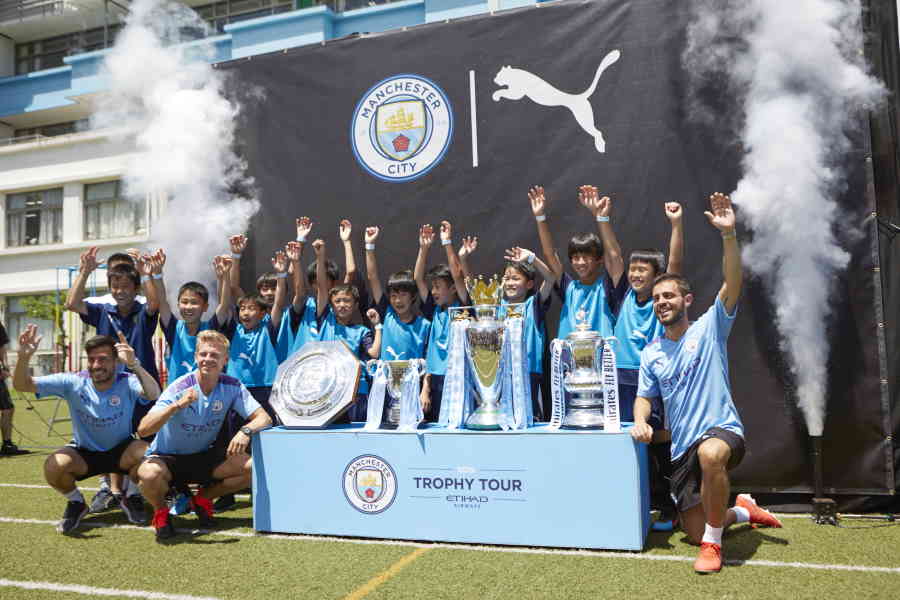 来日中のシティ選手たちが都内でのイベントに参加した【写真：©PUMA】