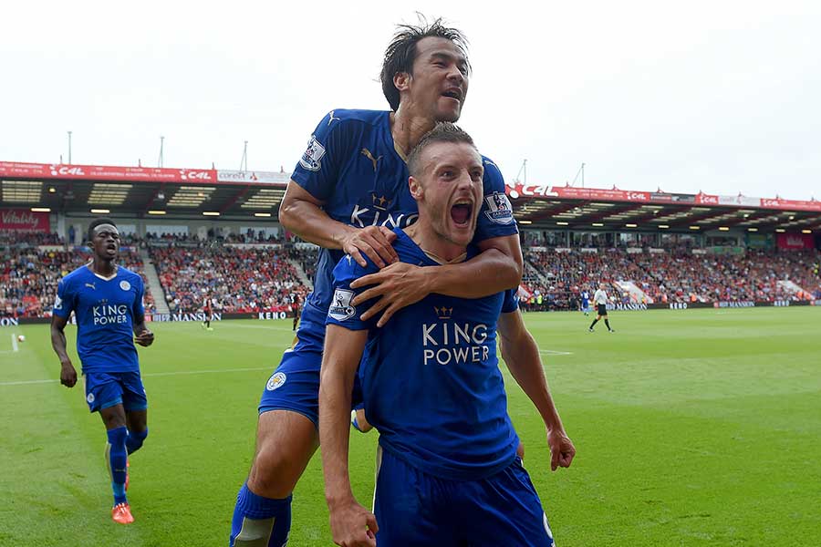 15-16シーズン、レスター“奇跡のプレミア優勝”に貢献したヴァーディ【写真：Getty Images】