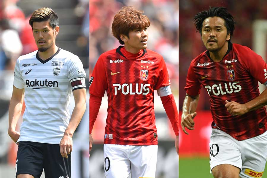 名古屋FWジョーは（左から）MF山口、MF柏木、FW興梠の名前を挙げた【写真：木鋪虎雄＆Getty Images】