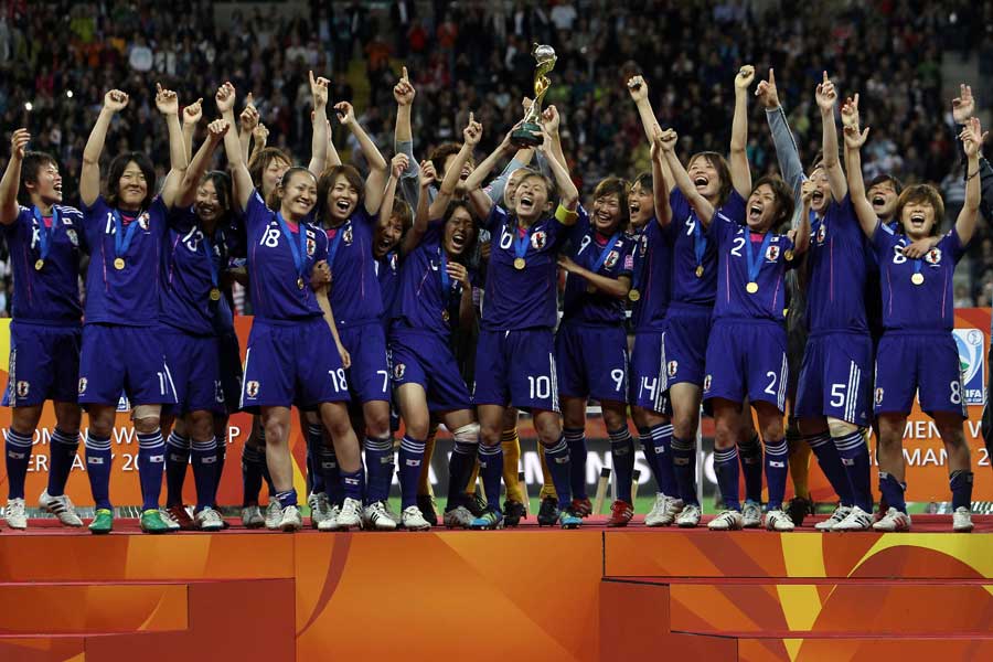 2011年なでしこジャパンは、ドイツ女子W杯で初優勝を果たした【写真：Getty Images】