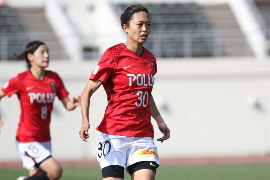 浦和レッズレディースの安藤梢【写真：Football ZONE web】