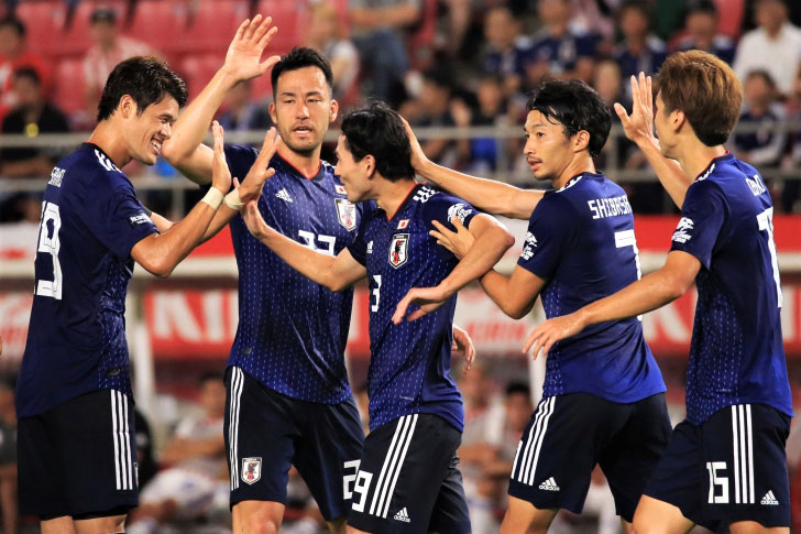 W杯出場に向けて一体感高まる森保ジャパン【写真：Noriko NAGANO】