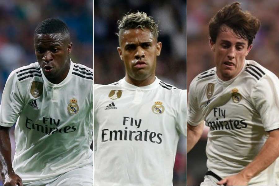 (左から)FWヴィニシウス、FWマリアーノ、DFオドリオソラ【写真:Getty Images&AP】