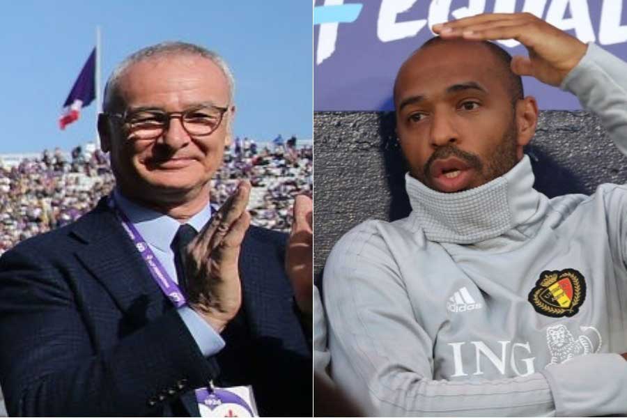 (左から)ラニエリ氏、アンリ氏【写真:Getty Images】