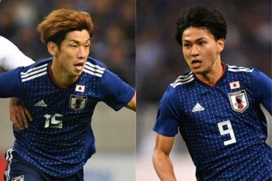 （左から）FW大迫、MF南野【写真：Getty Images】