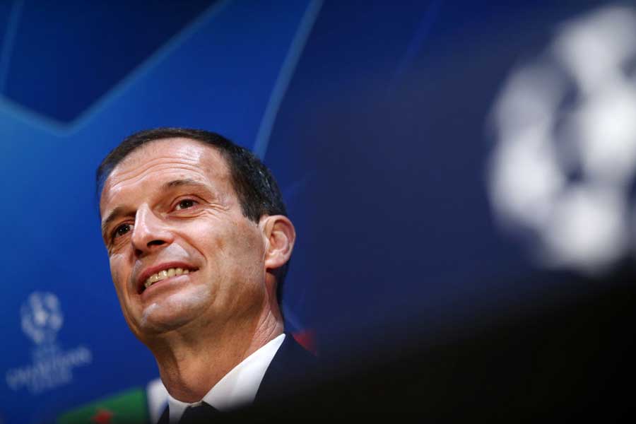 試合前日会見に出席したマッシミリアーノ・アッレグリ監督【写真：Getty Images】