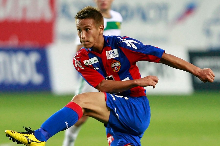 CSKAモスクワ時代のMF本田圭佑【写真:Getty Images】