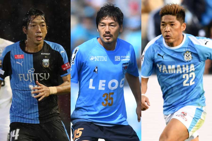 （左から）MF中村、MF松井、FW大久保【写真：Football ZONE web＆Getty Images】