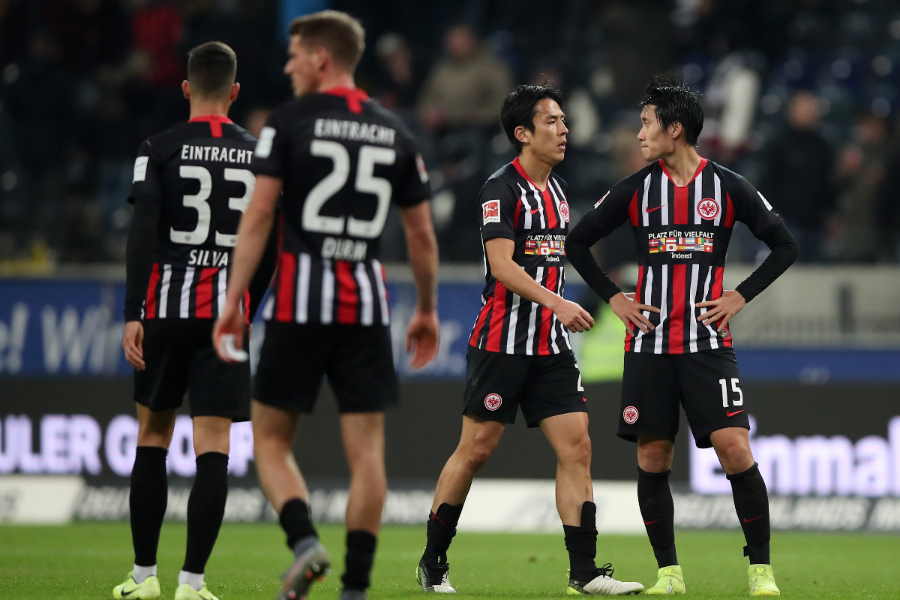 直近のリーグ戦で"低空飛行"が続いているフランクフルト【写真：Getty Images】