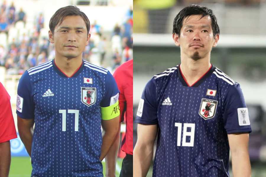 （左から）日本代表MF青山、DF塩谷【写真：ⒸAFC＆Getty Images】