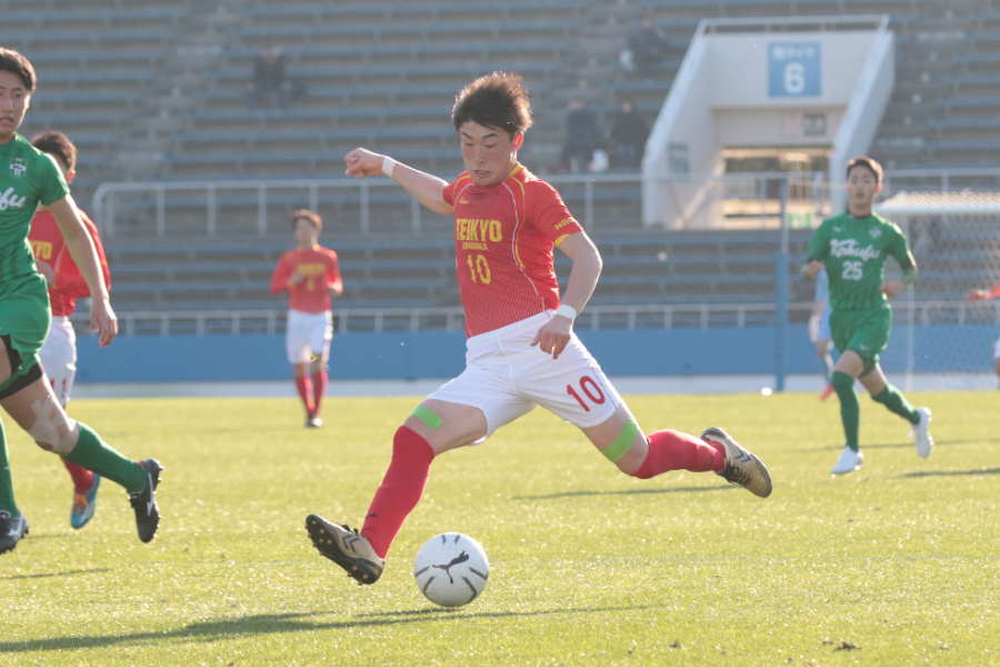 帝京長岡のU-18日本代表FW晴山岬【写真：河合拓】