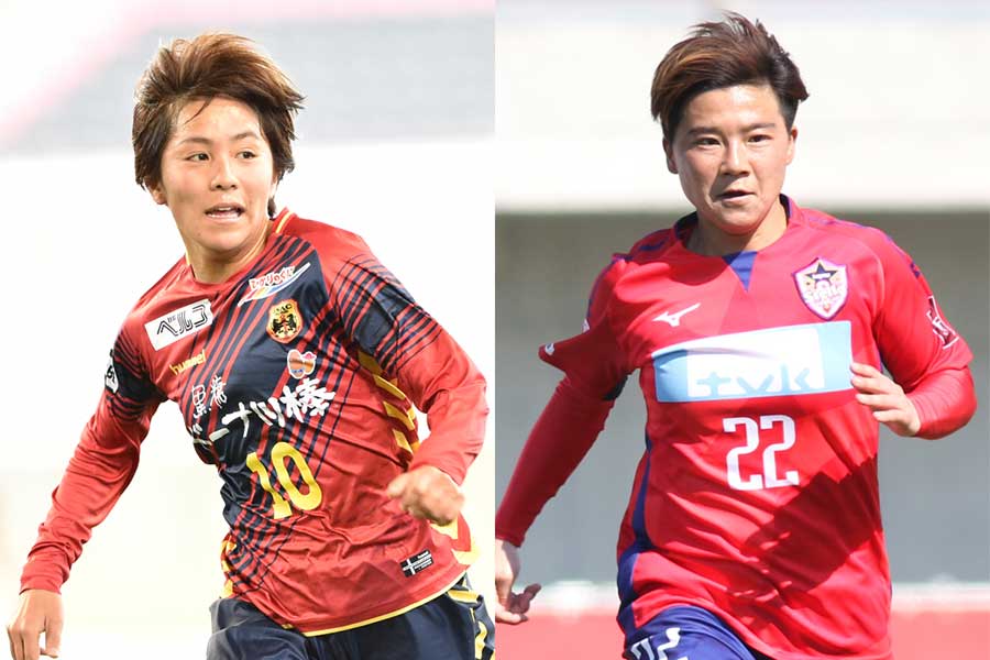 なでしこジャパンで共闘したFW岩渕真奈と大野忍【写真：井上智博&Football ZONE web】