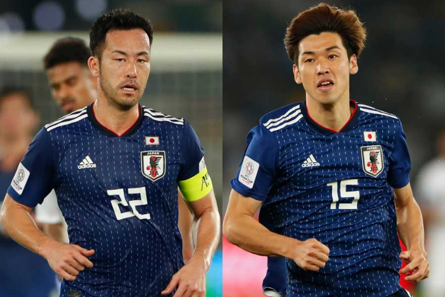 (左から)日本代表DF吉田、FW大迫【写真:田口有史】