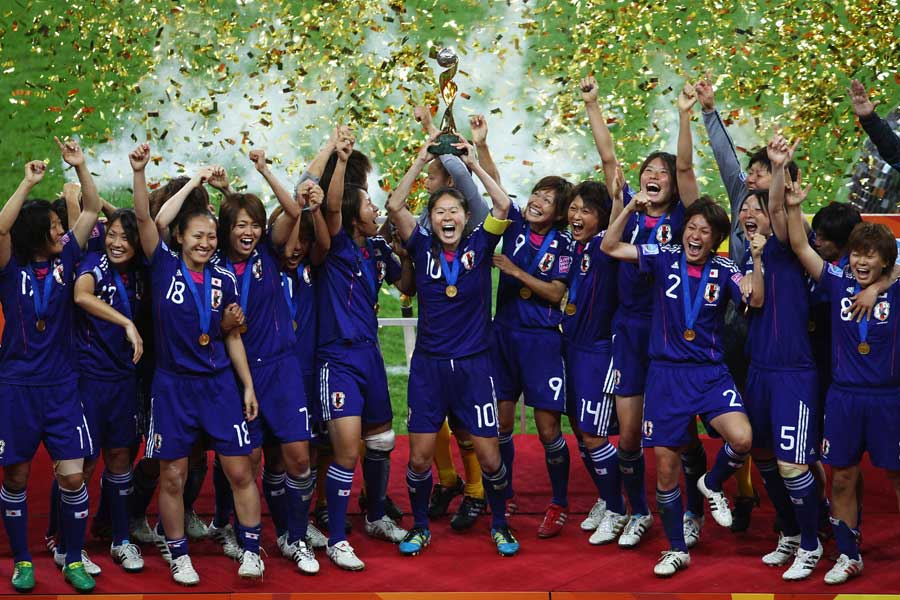 2011年の女子ワールドカップで優勝した女子日本代表【写真：Getty Images】