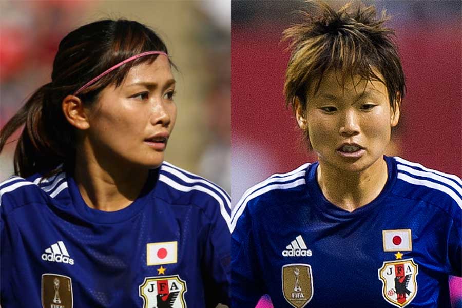 スカイ・ブルーFCのFW川澄奈穂美と慶州韓国水力原子力FCのDF田中明日菜（写真はなでしこジャパンの時のもの）【写真：Getty Images】