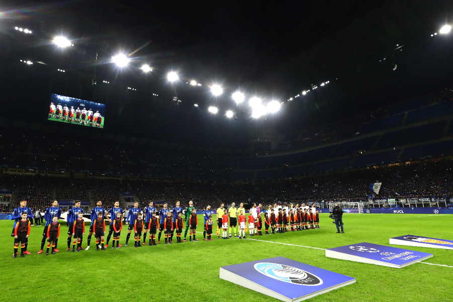 2月19日に行われたCLラウンド16第1戦アタランタ対バレンシア【写真：Getty Images】