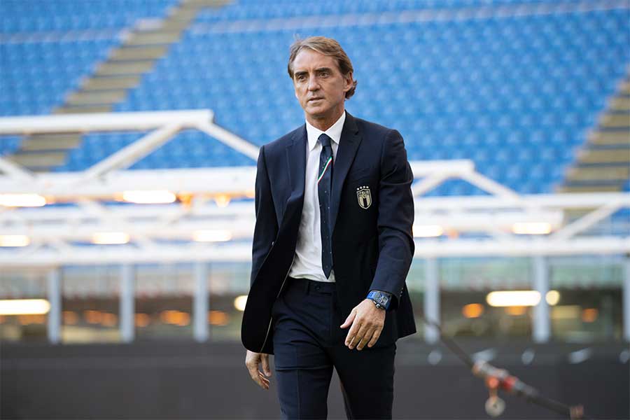 イタリア代表監督を務めるロベルト・マンチーニ監督【写真:Getty Images】