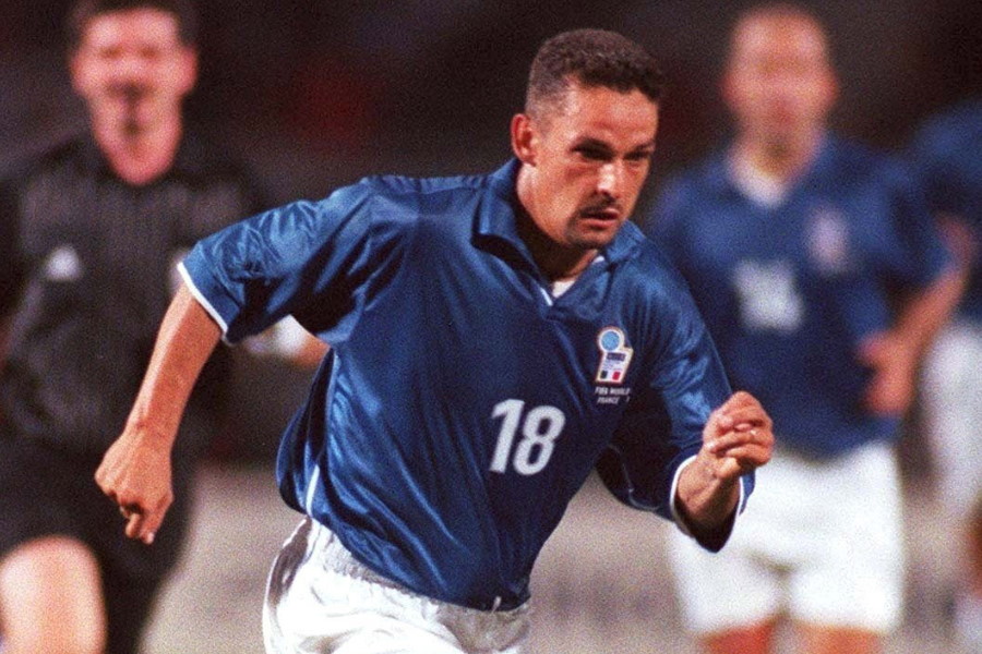 フランスW杯当時のロベルト・バッジョ【写真：Getty Images】