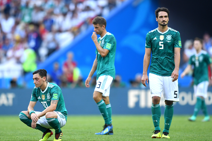 2018年のW杯でグループステージ敗退となったドイツ代表（写真は韓国戦）【写真：Getty Images】