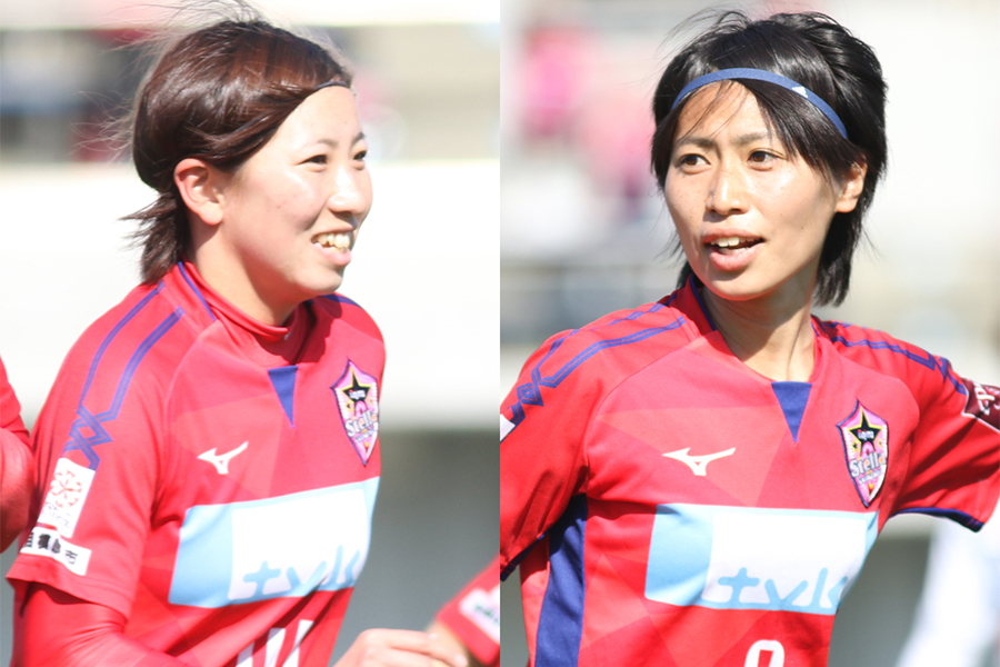 ノジマステラ神奈川相模原MF田中萌とスペイン1部ウエルバMF田中陽子（写真は2019年）【写真：Football ZONE web】