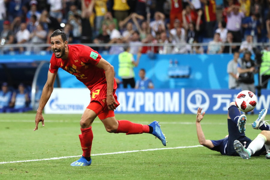 ロシアW杯の日本戦で決勝ゴールを決めたベルギー代表MFナセル・シャドリ【写真：Getty Images】