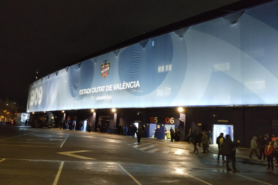 レバンテのホームスタジアム、「エスタディオ・シウダ・デ・バレンシア」【写真：Football ZONE web】