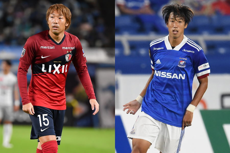 横浜FC移籍が決まったFW伊藤翔（左）と磐田移籍が決まったFW大津祐樹（右）【写真：小林 靖 & Getty Images】