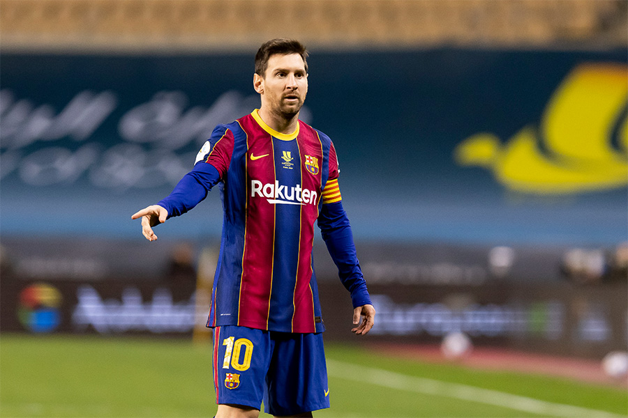 クラブシーンで初の一発退場となったFWリオネル・メッシ【写真:Getty Images】