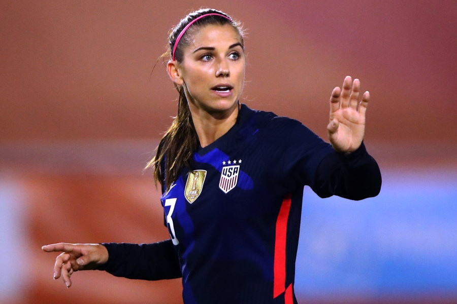 愛娘との2ショットを公開したアメリカ女子代表FWアレックス・モーガン【写真：Getty Images】