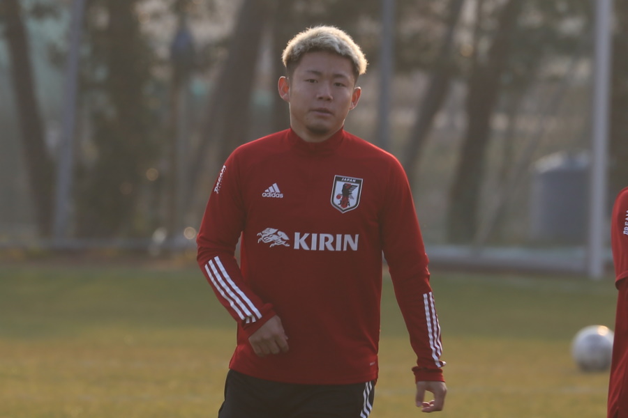 日本代表に初招集された時の菅大輝【写真：Football Zone web】