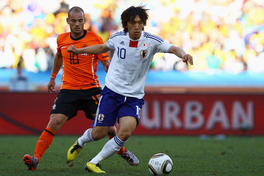 2010年W杯出場時の中村俊輔【写真：Getty Images】