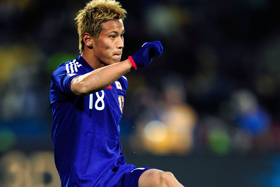 南アフリカW杯のデンマーク戦でフリーキックを決めたMF本田圭佑【写真：Getty Images】