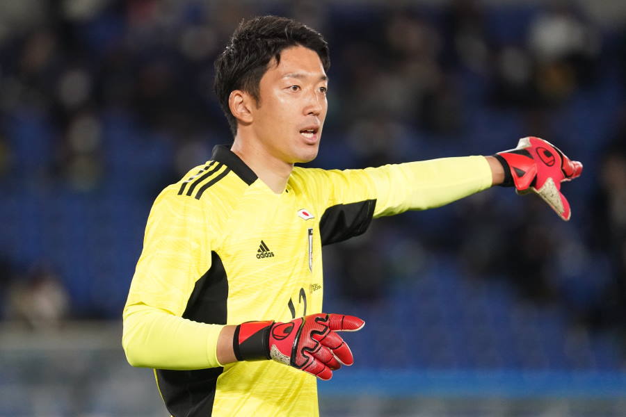 先発したGK権田修一が持つ国際Aマッチ歴代最長の連続無失点記録は9試合でストップ【写真：Getty Images】