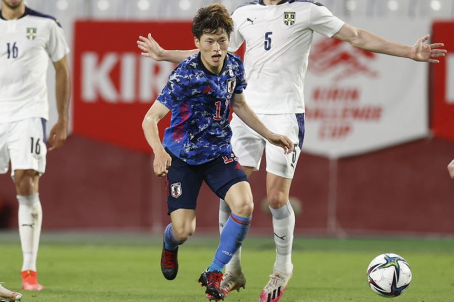 ヴィッセル神戸FW古橋亨梧は1トップで出場【写真:Yukihito Taguchi】