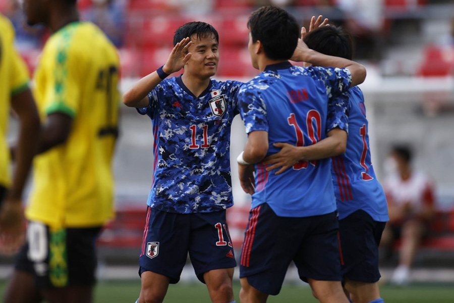 ジャマイカ戦で先制ゴールを決めたMF久保建英【写真：Yukihito Taguchi】