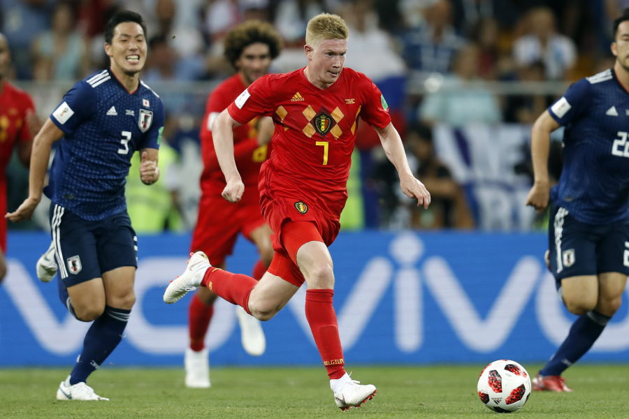 ロシアＷ杯の日本戦でも活躍したベルギー代表MFケビン・デ・ブライネ【写真：Getty Images】