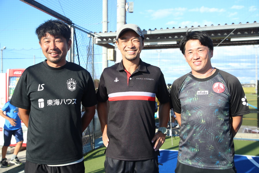 大会開催へ奔走した古居氏（左）、阿久津氏（中央）、金川氏（右）【写真：河合拓/Futsal X】
