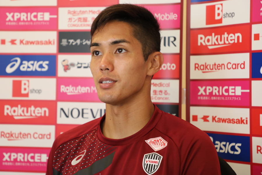 Jリーグ復帰後初ゴールを決めた神戸FW武藤嘉紀【写真：©VISSEL KOBE】