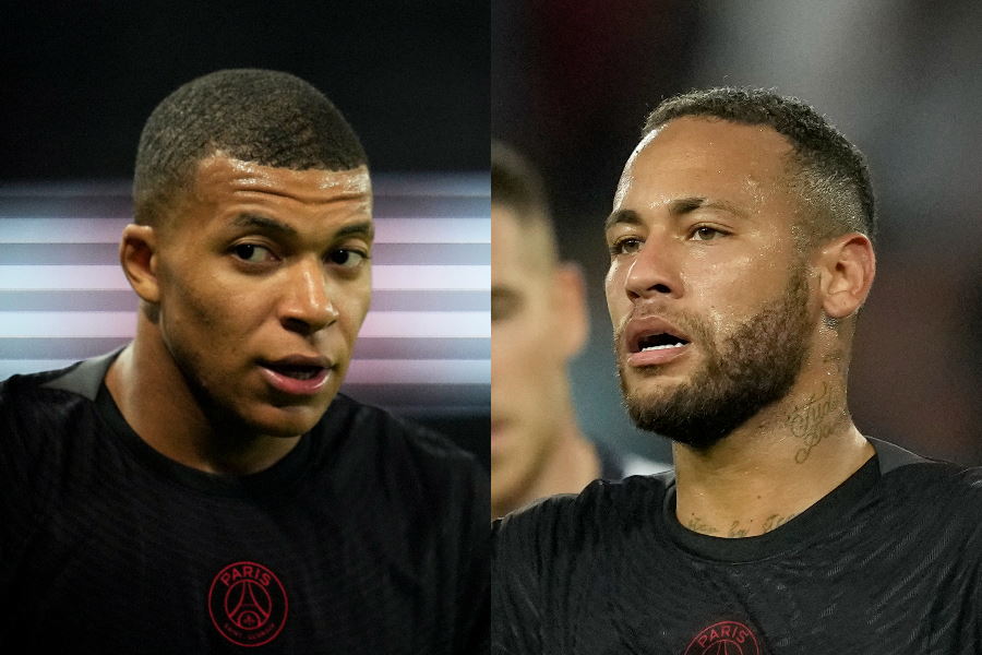 PSGムバッペとネイマールに不協和音か【写真:AP】